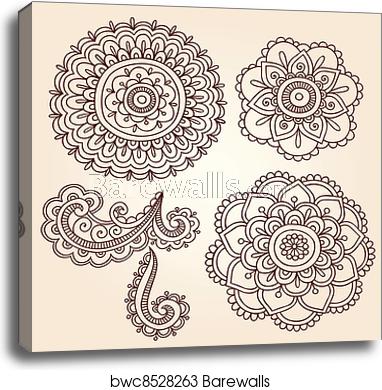 Henna Flower Mandala Vector Designs, Canvas Print Barewalls 382x390 Henna Flower Mandala Vector Designs, Canvas Print Barewalls