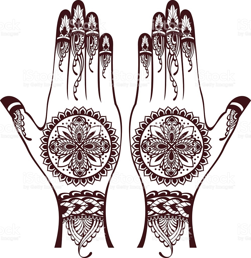 997x1024 Henna Hand Clipart