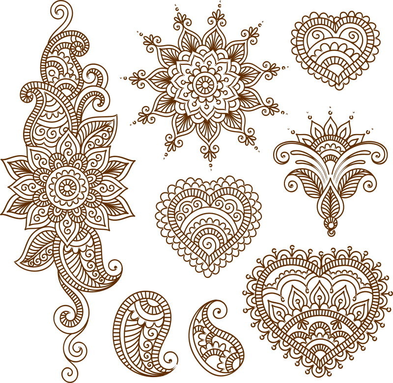 800x780 Henna Tattoo Flower Template Mehndi Style Free Vector Cdr Download