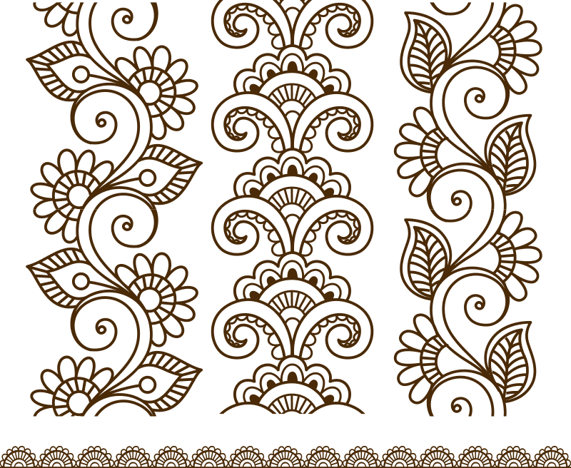 800x656 Henna Tattoo Mehndi Flower Template Vector Free Vector Coreldraw