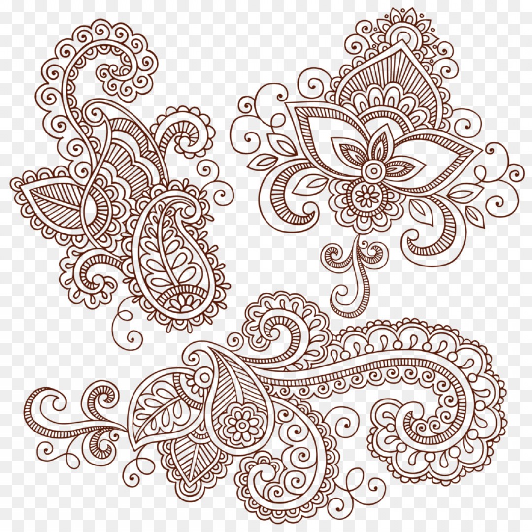 1080x1080 Henna Vector Drawing Lamaison