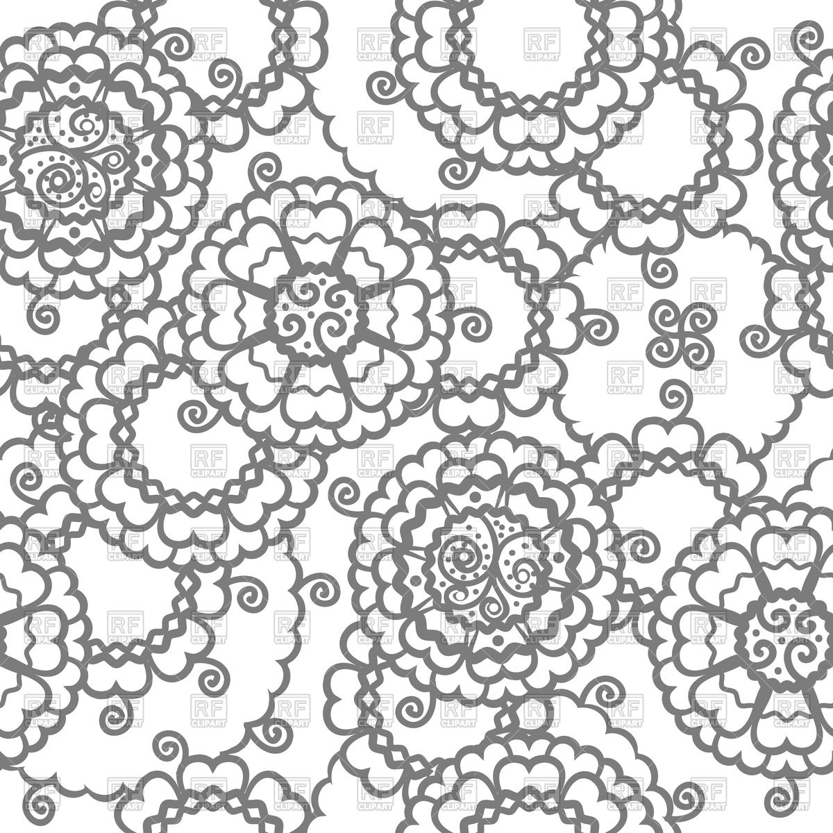 1200x1200 Henna Mehndi Doodle Pattern Vector Image Of Backgrounds, Textures