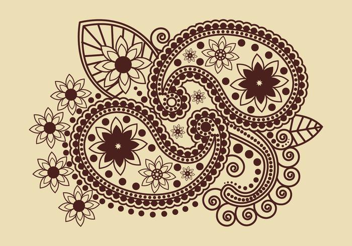 700x490 Indian Henna Art Vector