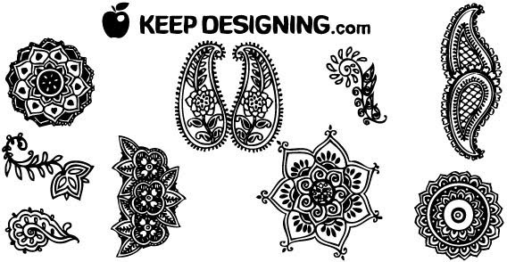 568x294 Vector Henna Designs Free Vector Download