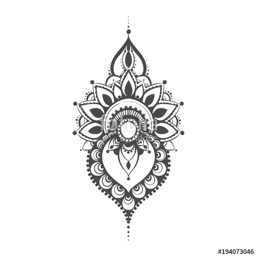 500x500 Vector Henna Mehndi Stock Image And Royalty Free Vector
