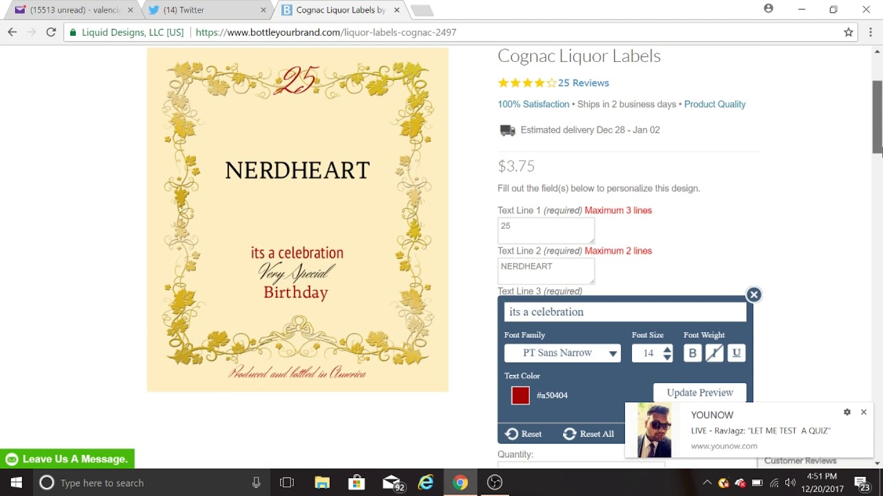 1280x720 Diy Custom Hennessy Label !!