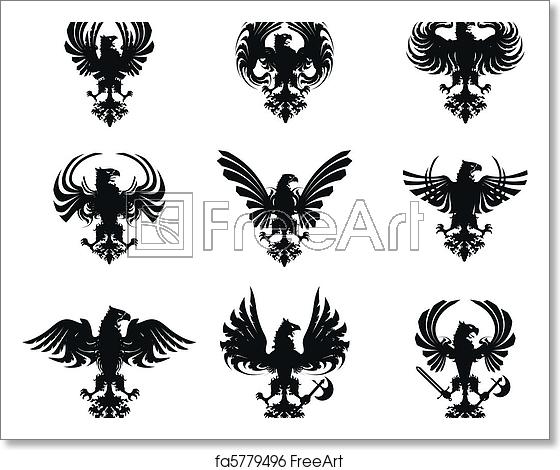 Heraldic Eagle Vector at Vectorified.com | Collection of Heraldic Eagle ...