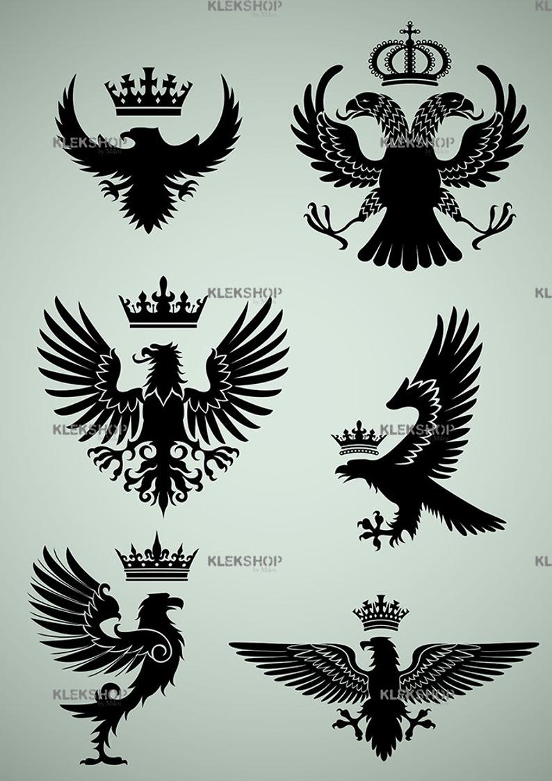 794x1123 Heraldry Eagle Element Collection Clip Artcoat Of Arms Set Of Etsy