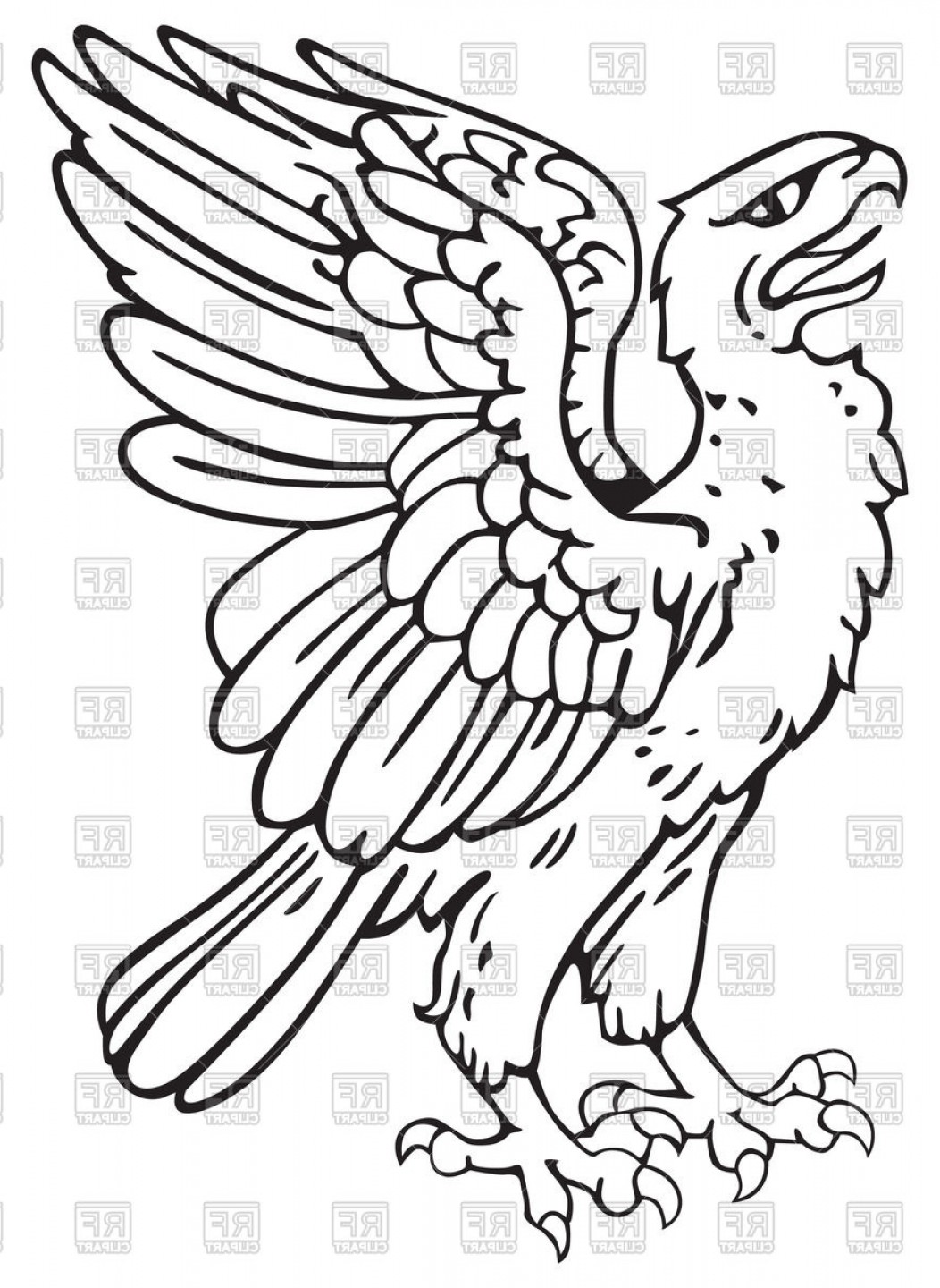 1052x1440 Pictogram Of Heraldic Eagle Vector Clipart Soidergi