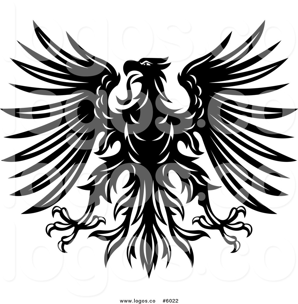 1024x1044 Royalty Free Vector Of A Logo Of A Black And White Heraldic Eagle