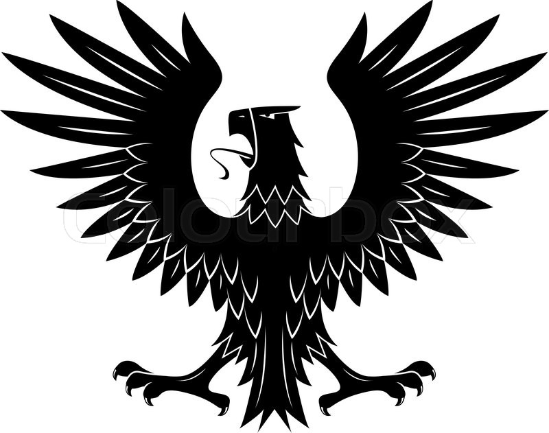 800x631 Black Heraldic Eagle Of Ancient Royal Stock Vector Colourbox