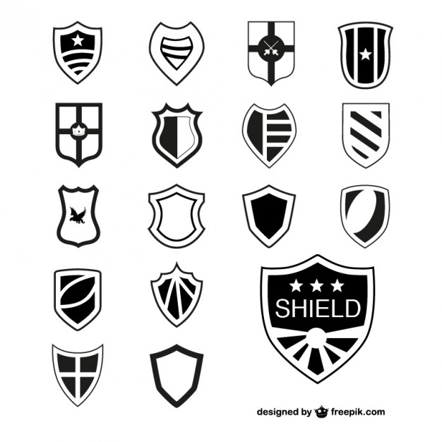 626x626 Shields Heraldic Elements Free Vector
