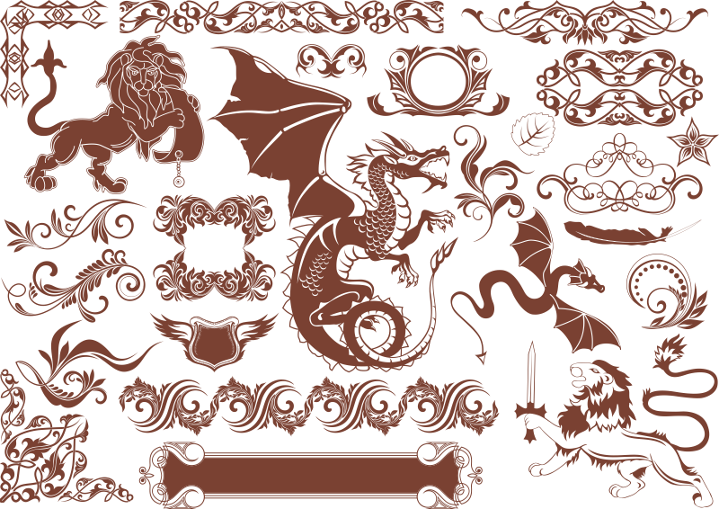 800x566 Vector Heraldic Elements Free Vector Cdr Free Download Vector