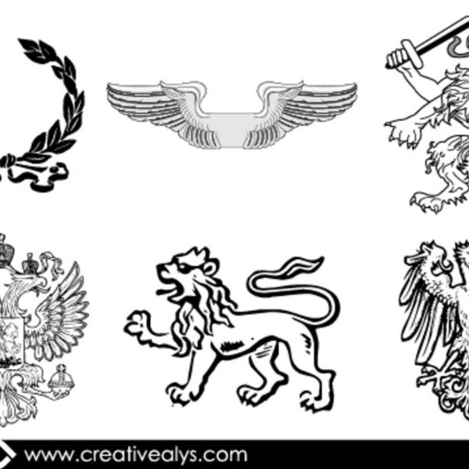 936x936 Free Vector Heraldic Elements Freevectors