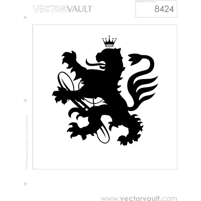 660x660 Heraldic Lion Free Vector