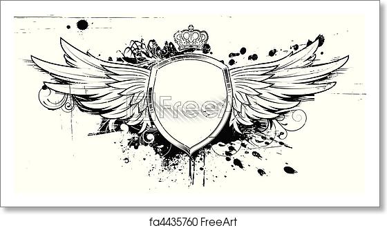 560x330 Free Art Print Of Grunge Heraldic Shield Vector Illustration