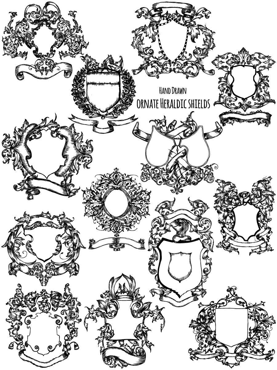 Ornate shield. Heraldic Shield vector. Деление щита в геральдике. Ornate heraldic Shield vector image.