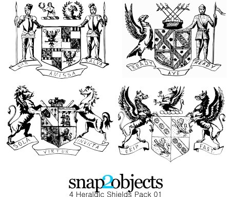 450x383 Heraldic Vector Shields Pack