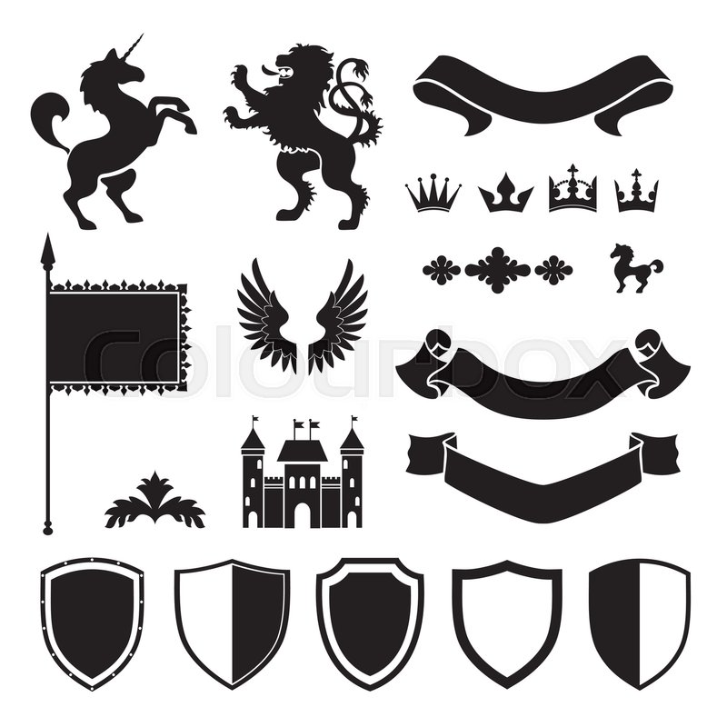 800x800 Heraldic Silhouettes For Signs And Stock Vector Colourbox