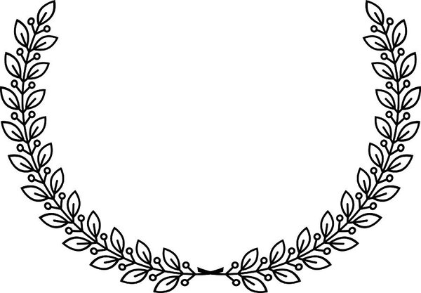 600x417 Laurel Wreath Floral Ancient Emblem Heraldic Vector Design
