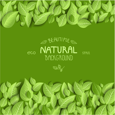 471x471 Beautiful Green Leaves Natural Background Vector Vector Background
