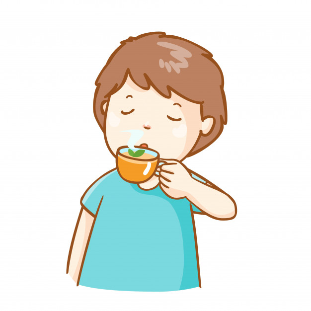 626x626 Sick Man Drinking Herbal Tea Vector Premium Download