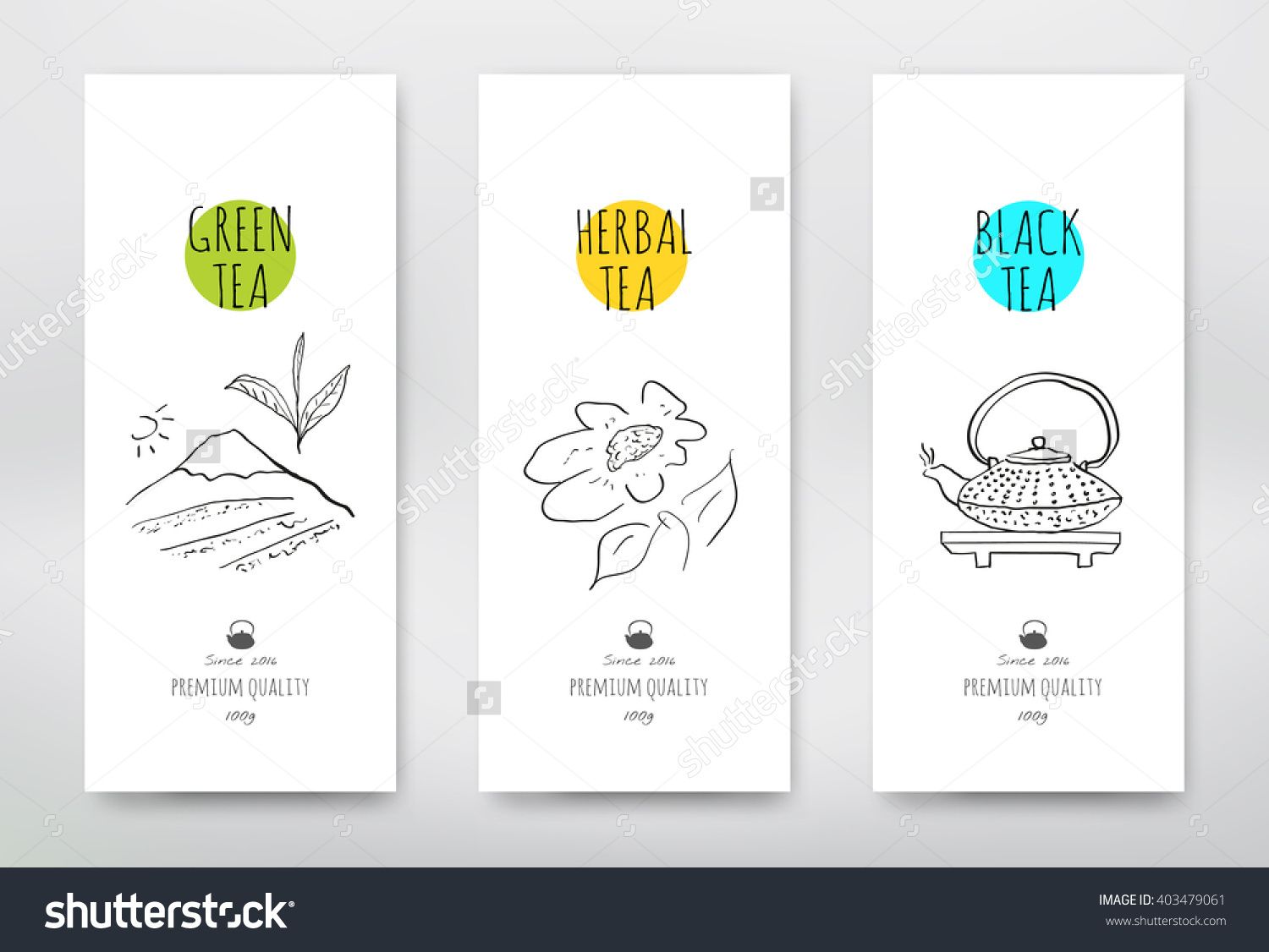 1500x1126 Tea Design Package Green Tea Packaging Design Hand Drawn Style