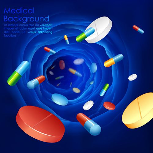 500x500 Blue Medical Herbal Creative Background Vector Free Vector Vectorkh