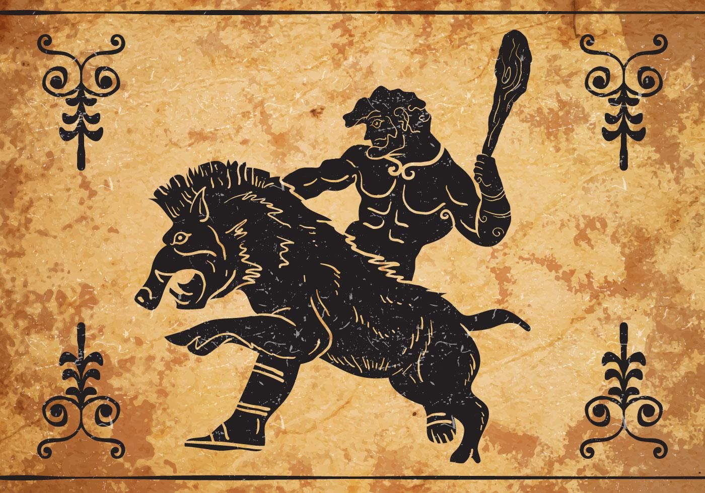 Hercules Fourth Labor Vector Roman Greek Mythology 1400x980 Hercules Fourth Labor Vector Roman Greek Mythology