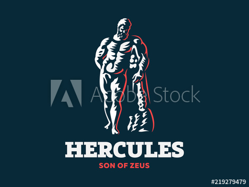 The Statue Of Hercules Vector Illustration 500x375 The Statue Of Hercules Vector Illustration