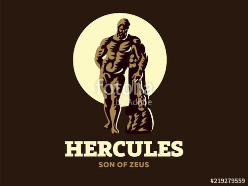 The Statue Of Hercules Vector Illustration Stock Image 500x375 The Statue Of Hercules Vector Illustration Stock Image