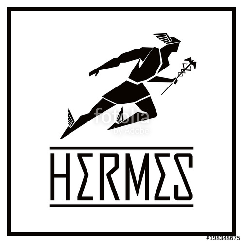 500x500 Flying Hermes Logo Vector Drawing Stock Image And Royalty Free
