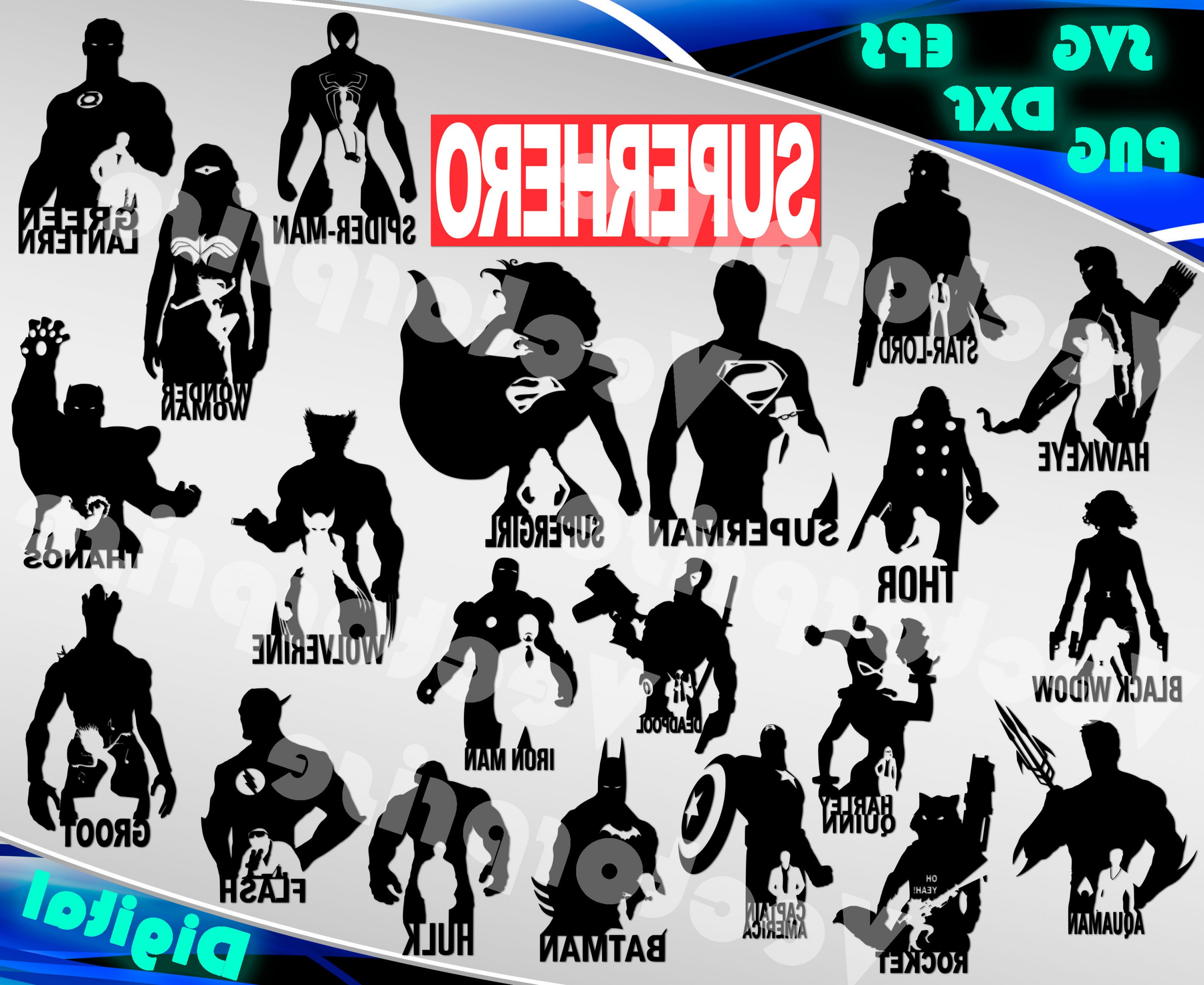 3578x2929 Marvel Silhouette Vector Soidergi