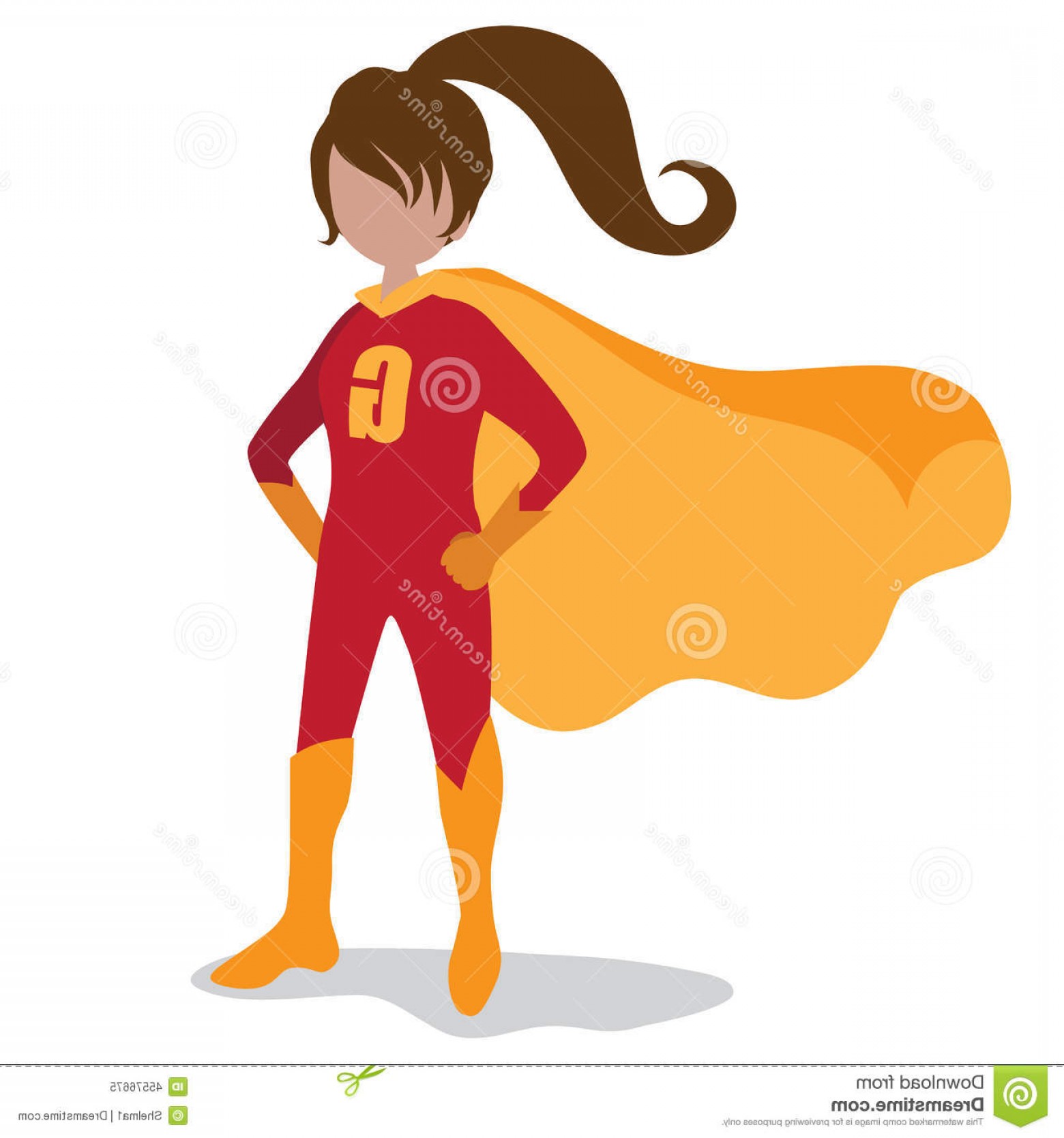 1560x1668 Stock Illustration Girl Super Hero Burst Background Vector