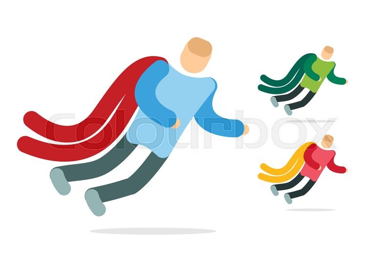 800x532 Abstract Super Hero Silhouette Logo Stock Vector Colourbox