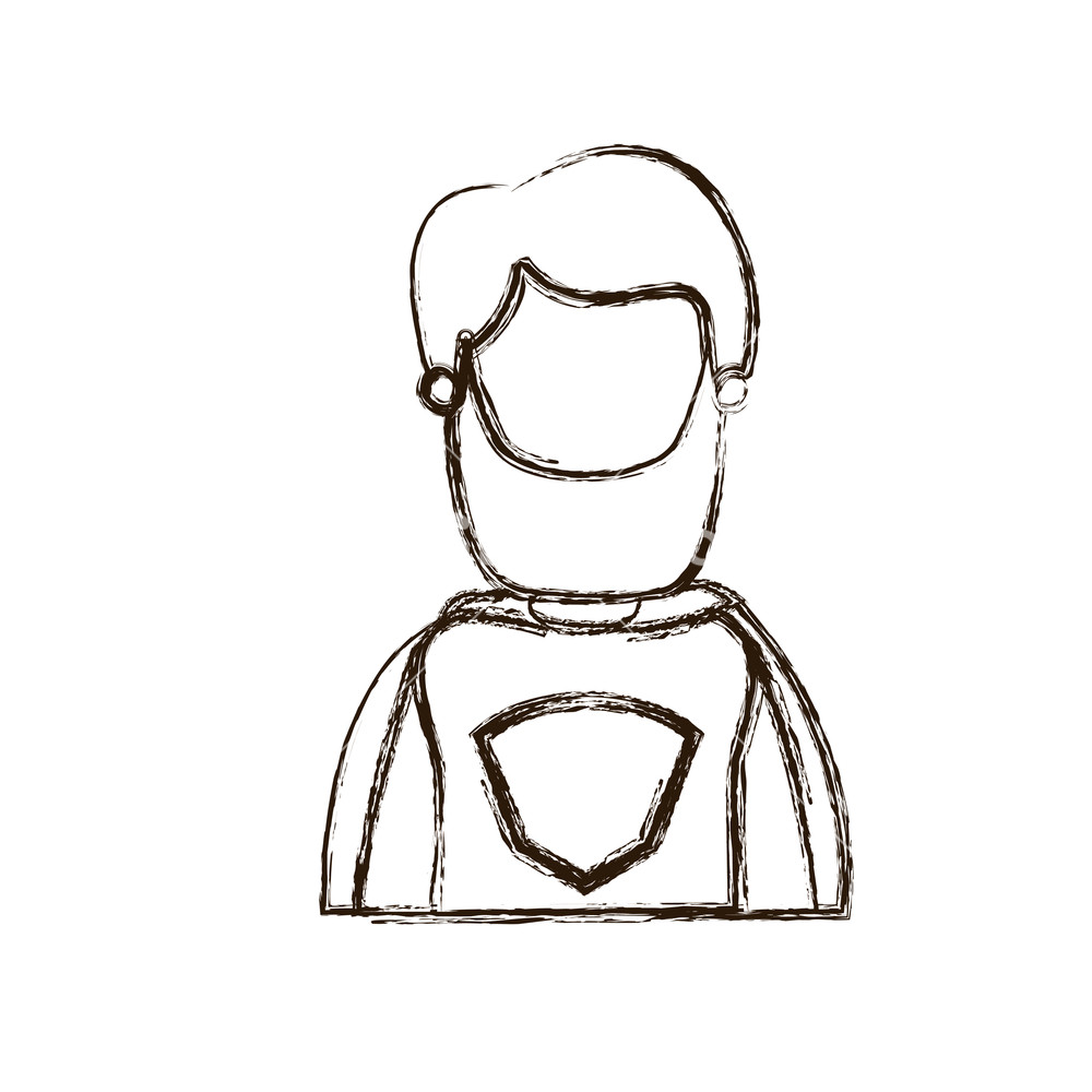 1000x1000 Blurred Thick Silhouette Caricature Faceless Half Body Super Hero