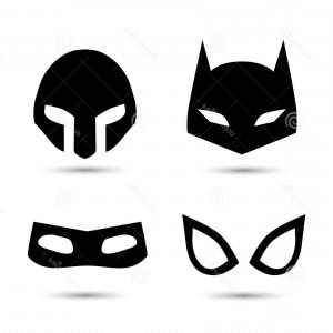 300x300 Mask On The Head And Eyes Super Hero Mask Set Vector Hoodamathrun