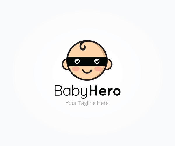 600x500 Baby Hero Logo Vector Free Download