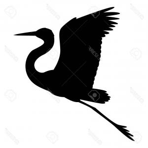 300x300 Photostock Vector Great Blue Heron Silhouette Vector Illustration