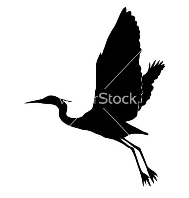 380x400 Tattoos Silhouette, Vector Free, Heron