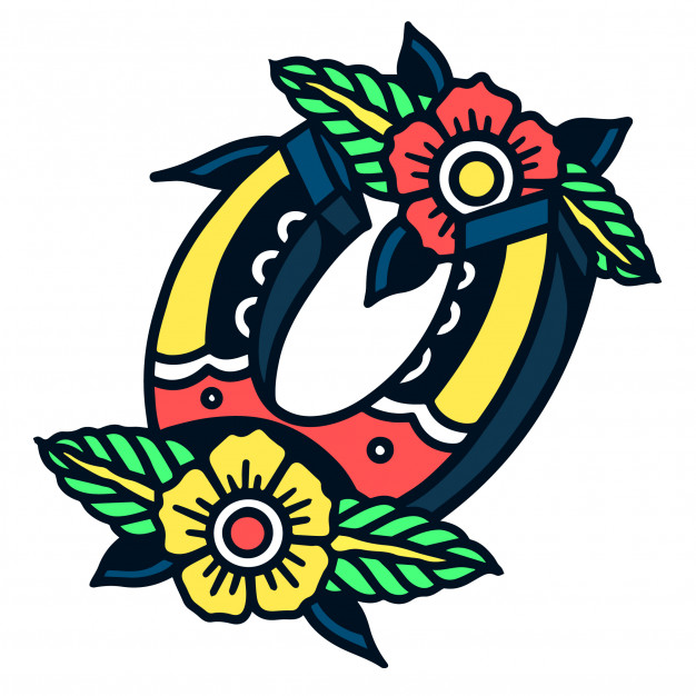 626x626 Vector Lindo Del Tatuaje De La Vieja Escuela De Herradura