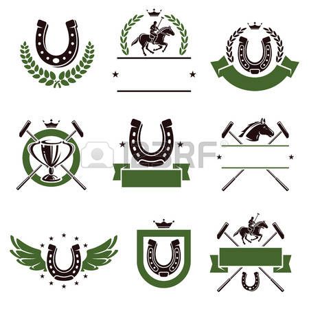 450x450 Herradura Caballo Y Polo Vector Conjunto Arte De Herradura
