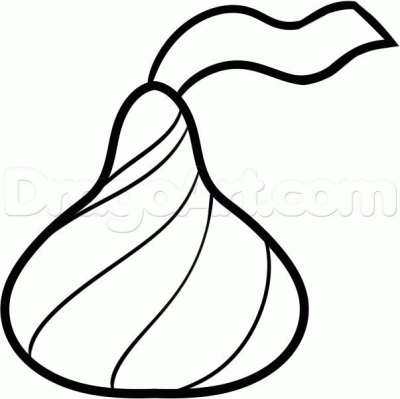 400x399 Hershey Kiss Clipart Black And White Png