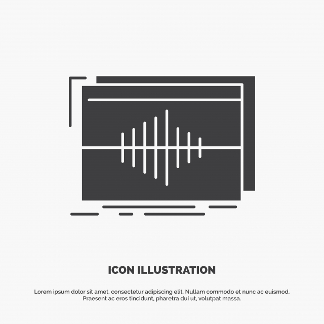640x640 Audio,frequency,hertz,sequence,wave Icon Glyph Vector Gray, Button