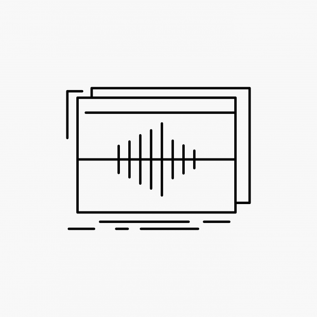 640x640 Audio Frequency Hertz Sequence Wave Line Icon Vector Isolat