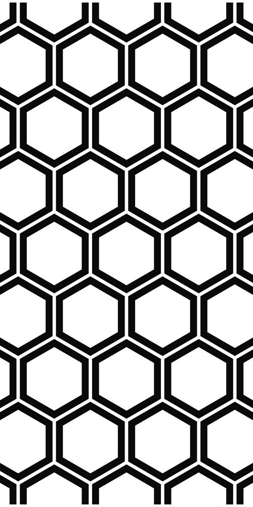 500x1000 Repeat And Black White Hexagon Pattern Background