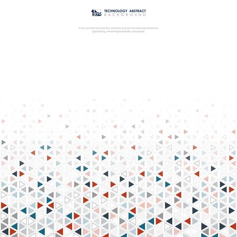 490x490 Abstract Technology Background Of Hex Triangles Colors Pattern