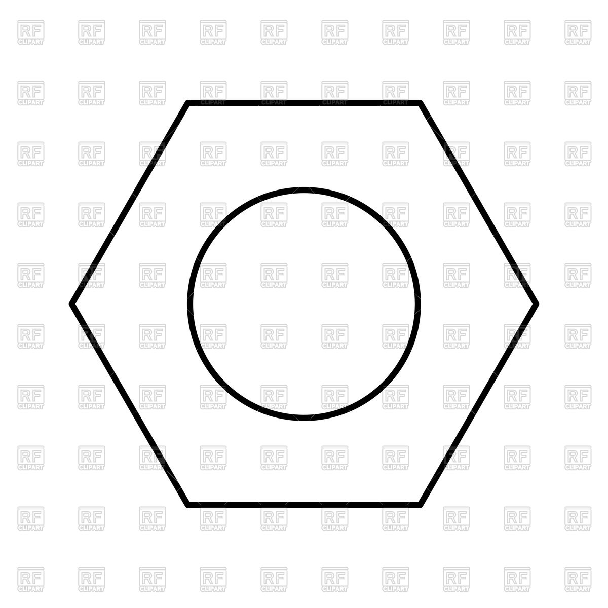 1200x1200 Hex Nut Black Color Icon Vector Image Of Icons And Emblems