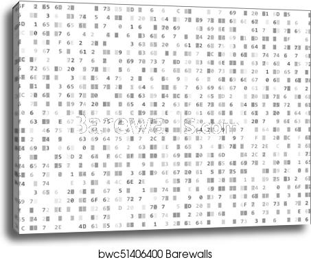 453x379 Vector Hexadecimal Code White Seamless Background Big Data