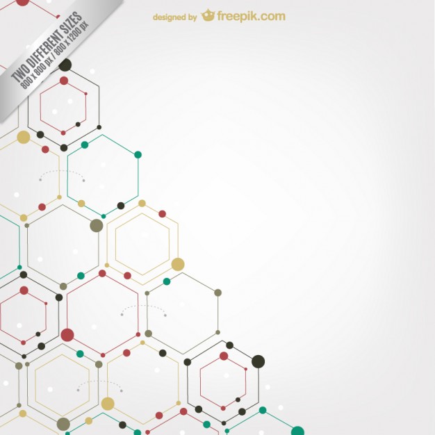 626x626 Hexagons And Dots Background Vector Free Download